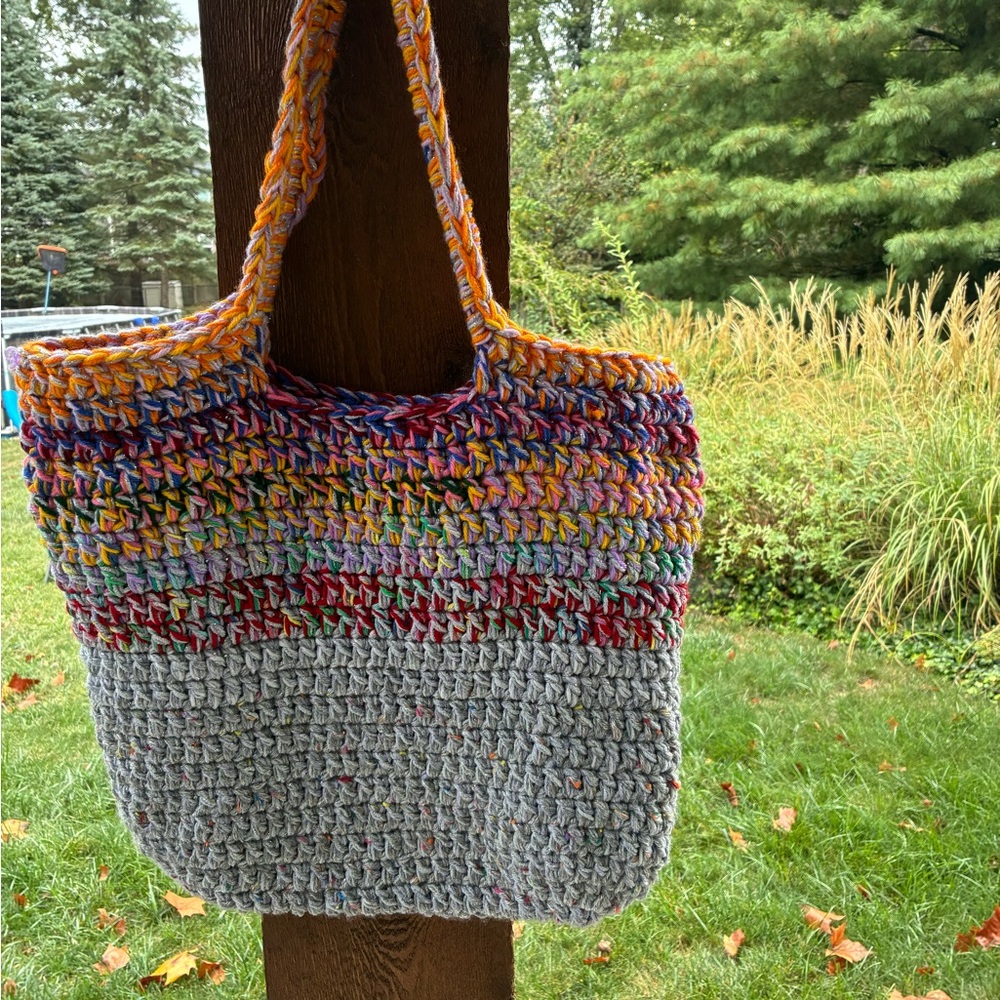 Hand crocheted Tote